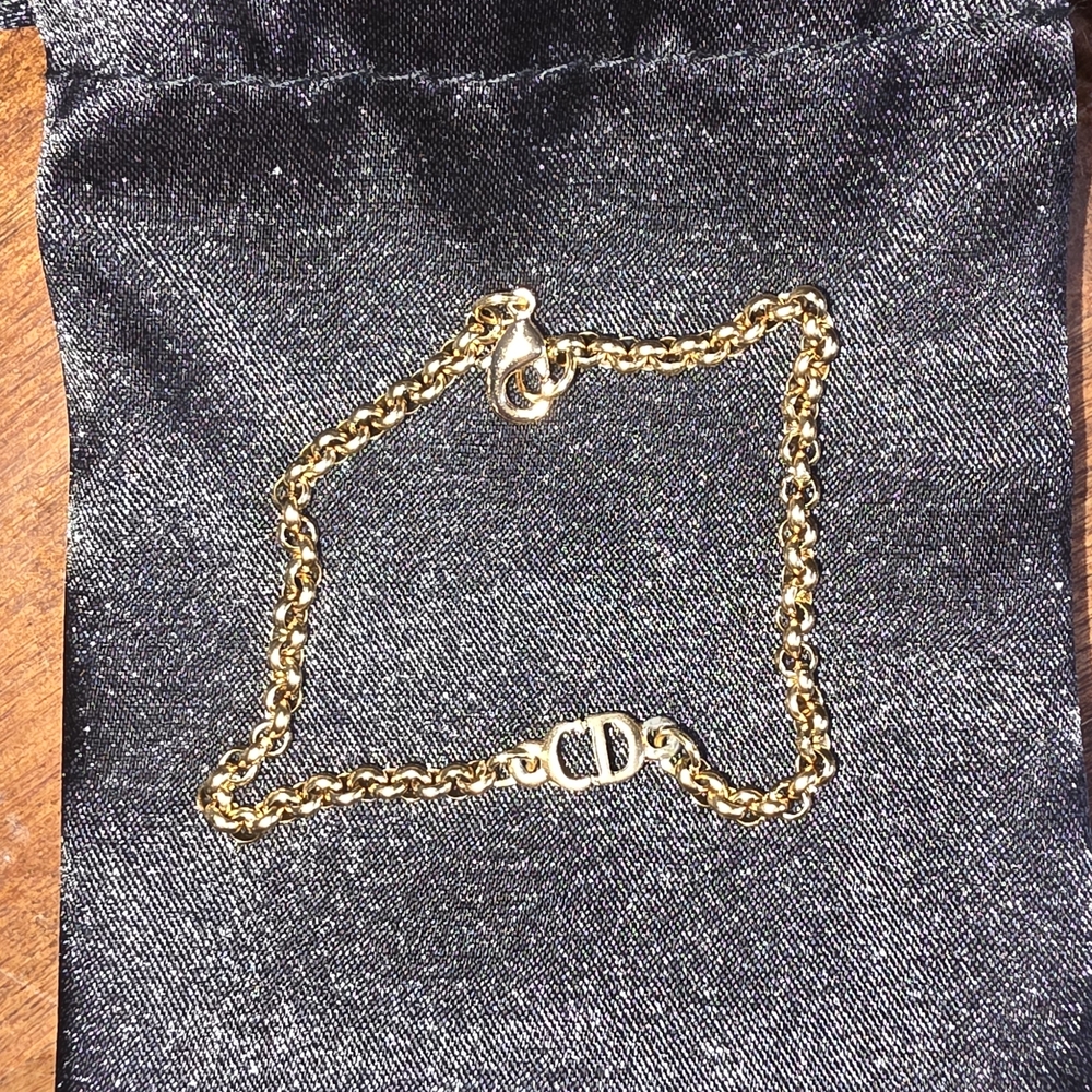 Pre Owned Authentic Dior Gold Chain Bracelet